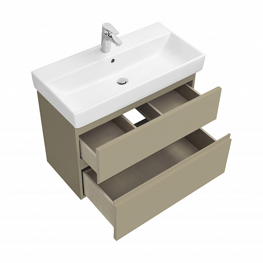Тумба под раковину Roca Oleta 80 капучино, 2 ящика, A857640515