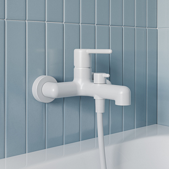 Смеситель для ванны IDDIS Aiger AIGWT00i02WA, белый матовый