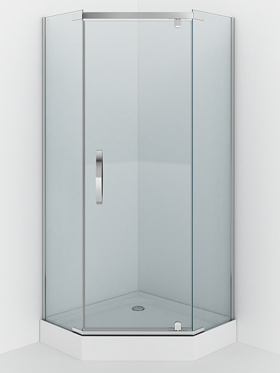 Душевое ограждение 90х90 ALEX BAITLER AB215-90 трапеция,  без поддона