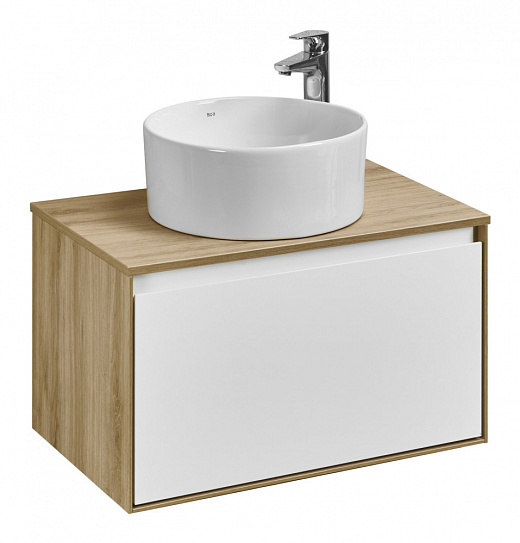 Тумба под раковину Aquaton Либерти 70 дуб эльвезия белый глянец 1A279801LYC70