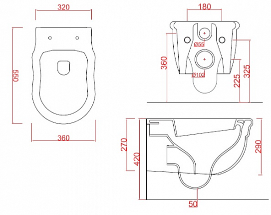 Унитаз подвесной Artceram Hermitage ART-HEV010V01.00 (3870)