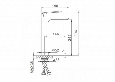 Смеситель для раковины Frap F1052-55