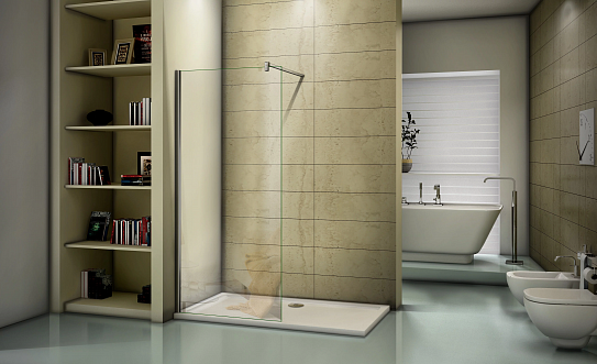 Душевая перегородка 140х195см черная Good Door Walk In ВИ00017