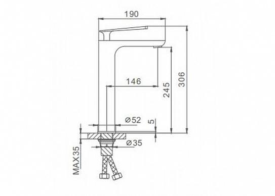 Смеситель для раковины Frap F1052-55
