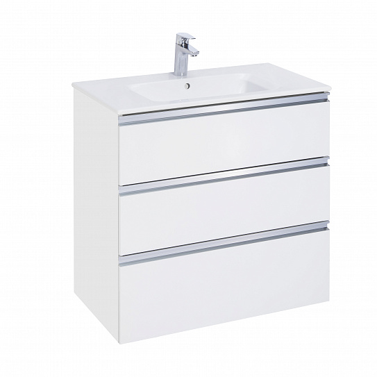 Тумба под раковину Roca The Gap 80 белый глянец 3 ящика A857406806
