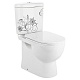 Унитаз-компакт Sanita Luxe Art Flora (крышка микролифт) ARTSLCC10040622