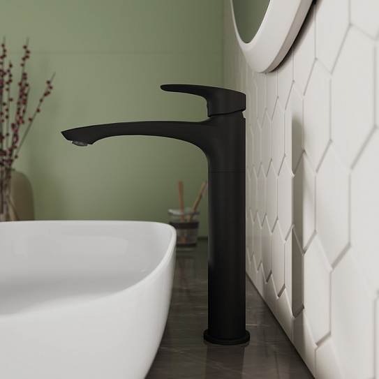 Смеситель для умывальника Milardo Rora RORBL01M01, черный матовый