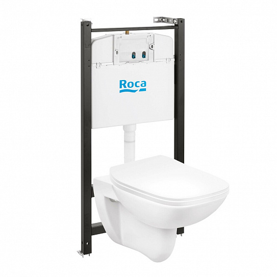 Комплект инсталляция с подвесным унитазом Roca Debba Pack 893104970 с сиденьем микролифт
