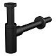Сифон для умывальника DN32 DESIGN круглый, черный-мат AlcaPlast A400BLACK