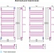 Полотенцесушитель водяной Сунержа Богема 4 полки 1200х500