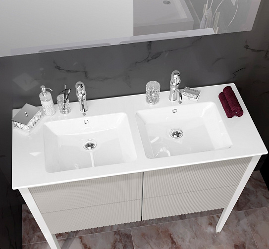 Раковина OPADIRIS IBIZA 121 две чаши (Cerastyle) фаянс