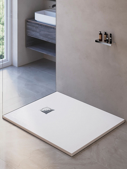 Душевой поддон прямоугольный 70х150 Ø 90 мм RGW Stone Tray ST-0157W белый
