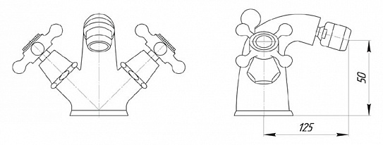 Смеситель для биде хром Migliore Beatrice ML.BTC-144
