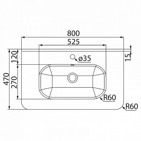 Тумба с раковиной 80 см Iddis Brick 80 BRI80W0i95K