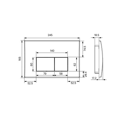 Инсталляция для унитаза и клавиша смыва Iddis Optima Home OPH0000i32K