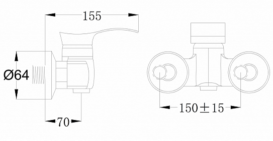 Смеситель для душа РМС SL86-003