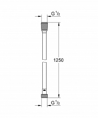 Шланг для душа GROHE silverflex 28362000 1,25м гладкий пластик