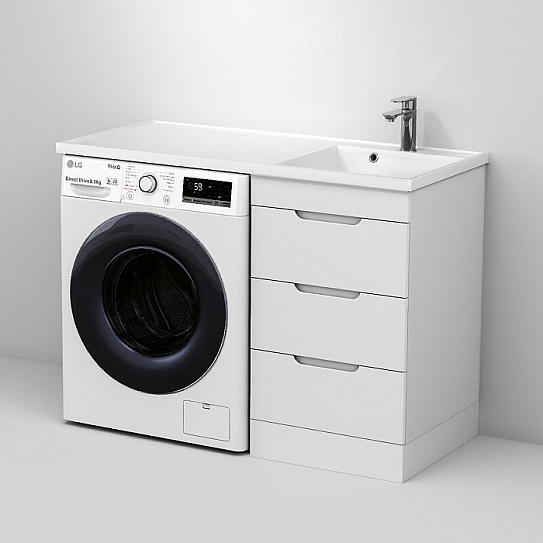 Тумба напольная под стиральную машину MIRSANT Сохо/Soho Quadro 50 (рак Флай-2 110)