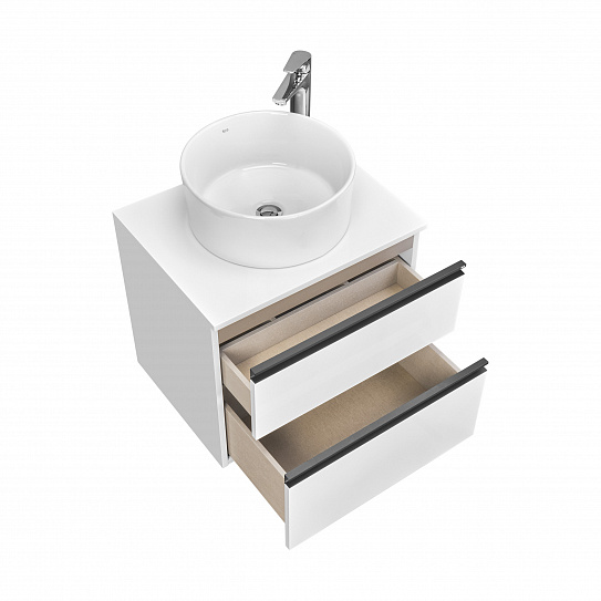 Тумба под раковину Roca Domi 60 белый глянец 2 ящика A857458806