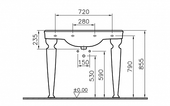 Раковина Vitra Efes 100 6209B003-0001