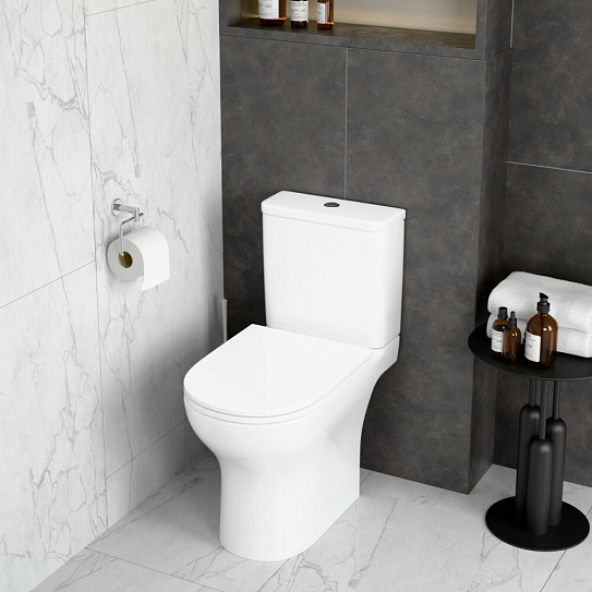 Унитаз безободковый напольный Vitra Vortex M50 тонкая крышка-сиденье с микролифтом 9889B003-7200