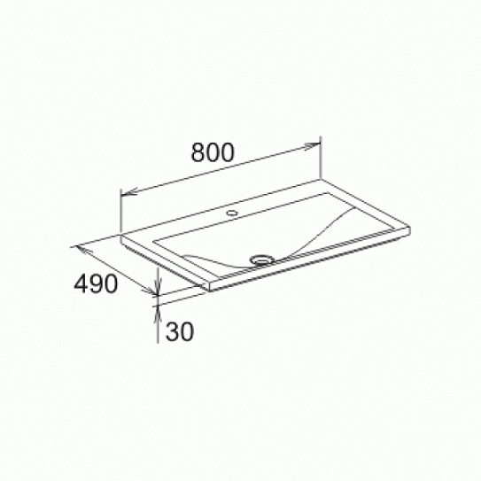 Раковина 80 см с 1 отверстием Keuco Royal Reflex 34061318001