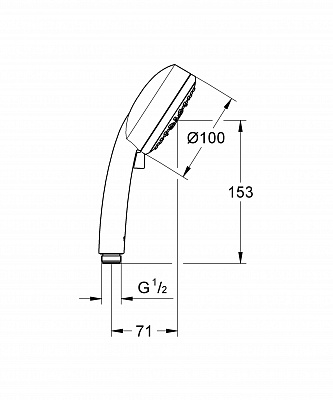 Лейка GROHE TEMPESTA NEW COSMO 27573001 4 режима