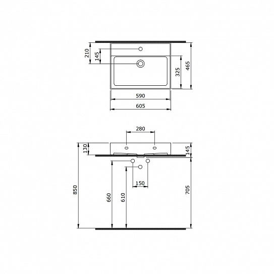 Раковина Berges Ego 60х46,5 см 182003