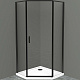 Душевой уголок BelBagno UNO-195-P-1-100-C-NERO