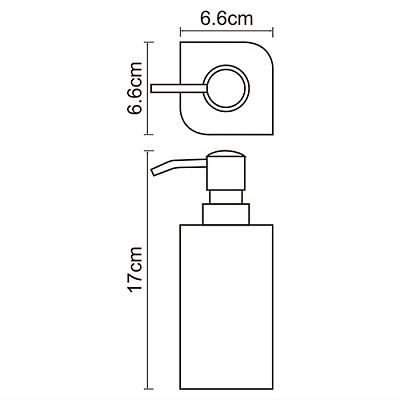 Дозатор для жидкого мыла, 290 ml WasserKRAFT Elba K-2799