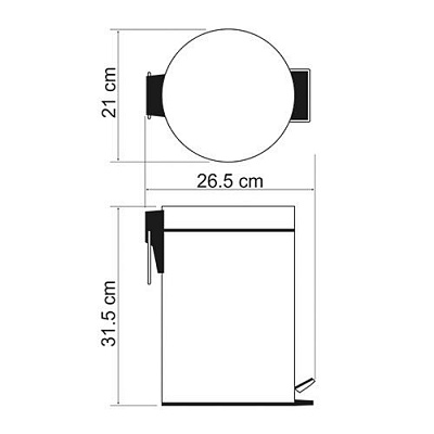 Ведро 5 л WasserKRAFT K-635WHITE