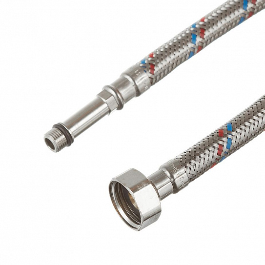 Подводка тонкий штуцер М-(10*1*35) Х 1/2 " 60 см MATEU длинный, 721060086