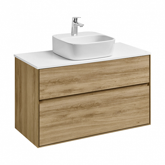 Тумба под раковину Aquaton Либерти 100 дуб эльвезия 1A279601LYC70 (под рак. Элина 100)