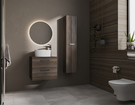 Тумба под раковину Roca Victoria 60 городской дуб 2 ящика A857468402