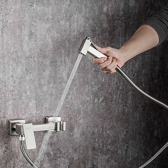 Гигиенический душ со смесителем сатин FRAP F7504-5