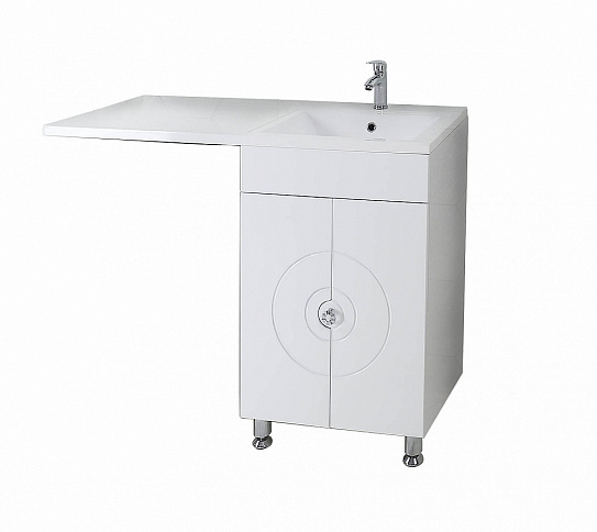 Раковина мебельная Onika 120 левая, литьевой мрамор, белая