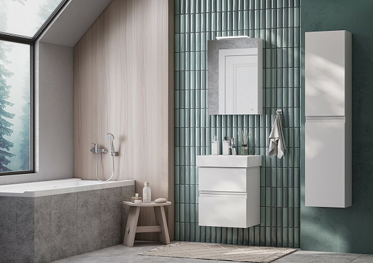 Зеркальный шкаф Roca Oleta 50 правый, белый глянец, A857644806