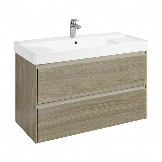 Тумба под раковину Roca Ona модуль 2 ящика 1000 темный вяз, 2 ящика, A857616511