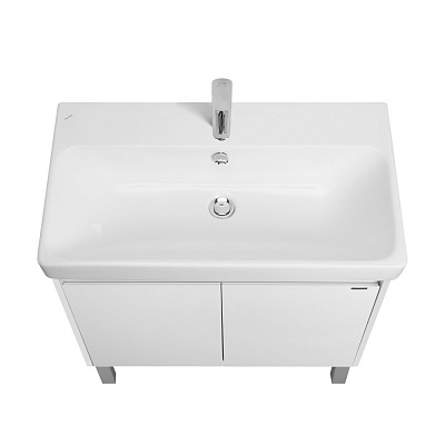 Тумба под раковину AQUATON Сканди Doors 80 Белый матовый/Белый глянец без раковины 1A282901SD010