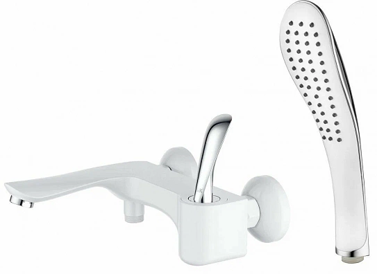 Смеситель для ванны с душем d&k venice.Baciano Da1033256 короткий излив белый-хром