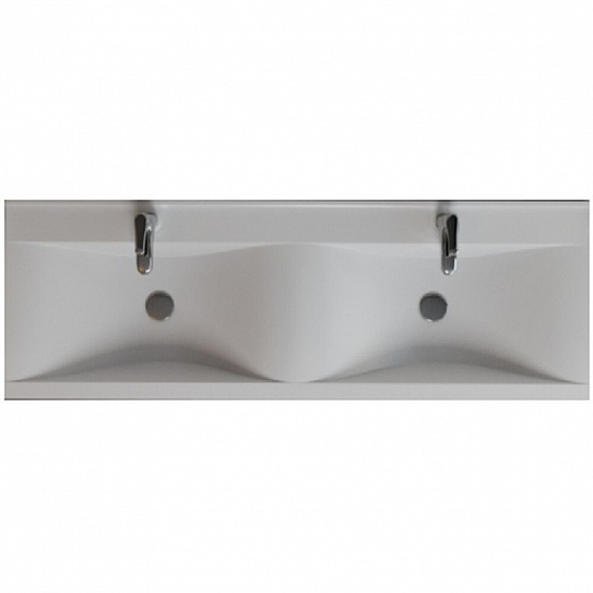 Мебельная раковина двойная 140 Pulsus 140 белая Velvex rkPUL140-81