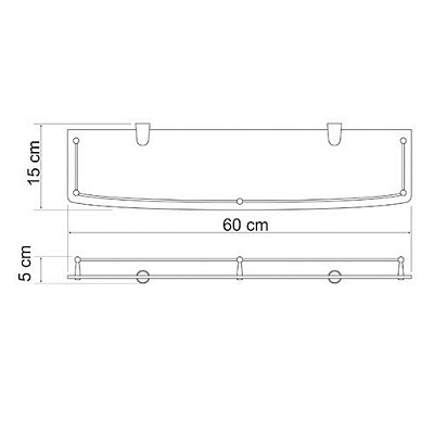 Полка стеклянная WasserKRAFT K-555