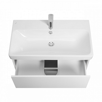 Тумба под раковину AQUATON Сканди 80 белый матовый, белый глянец 1A283001SD010