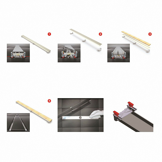 Желоб BERGES водосток напольный С1 Norma 500