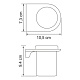 Стакан для зубных щеток стеклянный WasserKRAFT Kammel K-8328WHITE