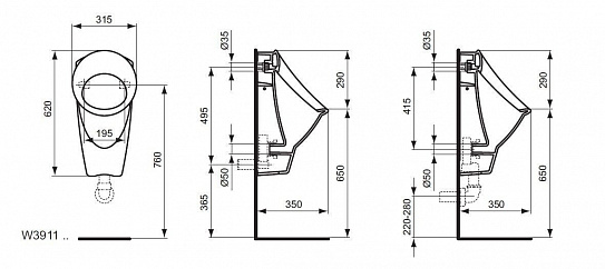 Писсуар Ideal Standard SanRemo W391101