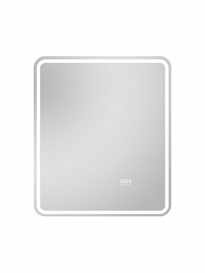 Зеркало 60х70 Аврора Люкс Monterey с подсветкой, термообогревом, часами с термометром и сенсором на взмах,