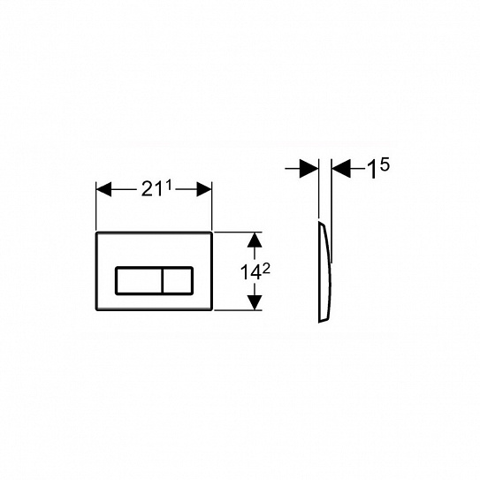 Клавиша смыва Geberit Kappa 50 115.260.21.1 хром
