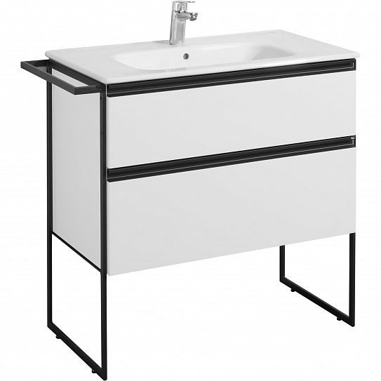 Тумба под раковину Roca Domi 80 белый глянец 2 ящика A857459806