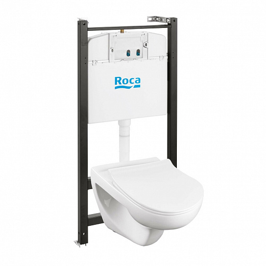 Комплект инсталляция с подвесным унитазом Roca Victoria Pack 893105010 с сиденьем микролифт